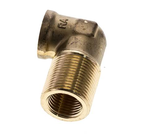 Raufoss Bulkhead 90° - Male Threaded M22x1,5 / Female Threaded M16x1,5