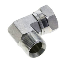 G 1'' M/F Zinc plated Steel 90 deg Elbow Fitting 150 Bar - Hydraulic