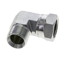 G 1'' M/F Zinc plated Steel 90 deg Elbow Fitting 150 Bar - Hydraulic