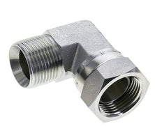 G 1'' M/F Zinc plated Steel 90 deg Elbow Fitting 150 Bar - Hydraulic