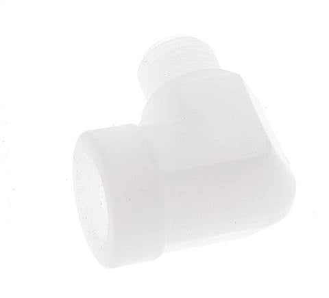 90deg Angled Fitting G1/8'' Male x Female Polypropylene (pp) 10bar (140.5psi) FDA