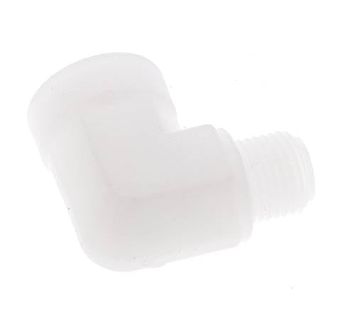 90deg Angled Fitting G1/8'' Male x Female Polypropylene (pp) 10bar (140.5psi) FDA