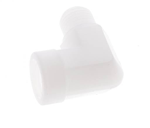 90deg Angled Fitting G1/4'' Male x Female Polypropylene (pp) 10bar (140.5psi) FDA