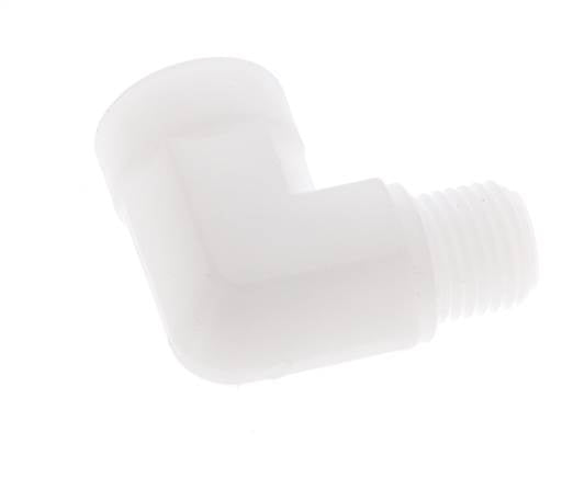 90deg Angled Fitting G1/4'' Male x Female Polypropylene (pp) 10bar (140.5psi) FDA