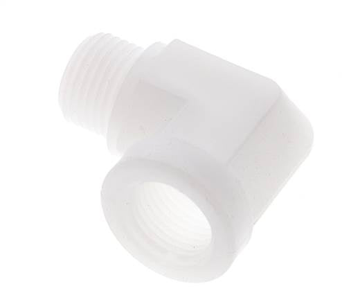 90deg Angled Fitting G1/2'' Male x Female Polypropylene (pp) 10bar (140.5psi) FDA