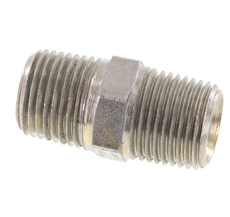 1/2'' NPT Zinc plated Steel Double Nipple 210 Bar - Hydraulic