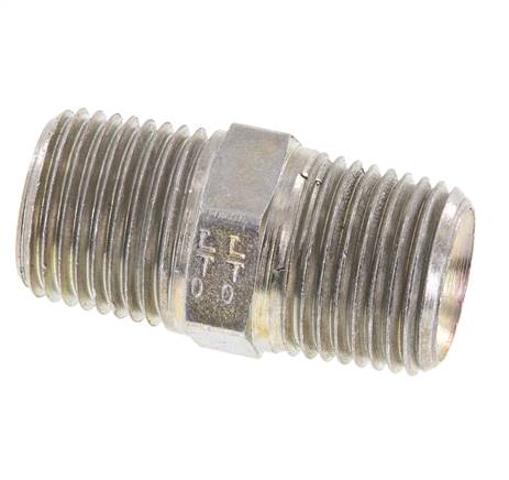 1/2'' NPT Zinc plated Steel Double Nipple 210 Bar - Hydraulic