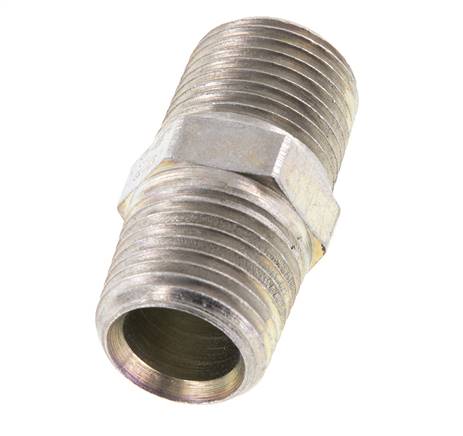 1/2'' NPT Zinc plated Steel Double Nipple 210 Bar - Hydraulic