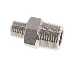 1/4'' NPT x 1/2'' NPT Stainless steel Double Nipple 210 Bar - Hydraulic