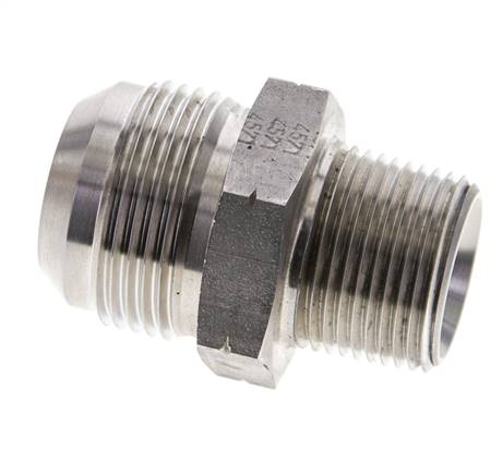JIC Double Nipple UN 1-7/8''-12 (Dash Size 24) x 1 1/2'' NPT Stainless Steel 70bar (983.5psi)