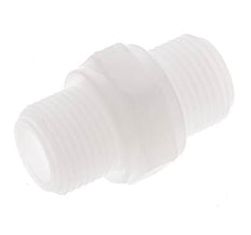 Double Nipple G3/8'' Polypropylene (pp) 10bar (140.5psi) FDA 22mm Hex