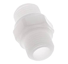 Double Nipple G1/2'' Polypropylene (pp) 10bar (140.5psi) FDA 27mm Hex