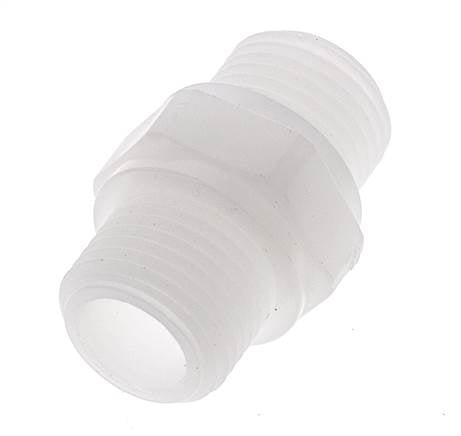 Double Nipple G1/2'' Polypropylene (pp) 10bar (140.5psi) FDA 27mm Hex