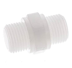 Double Nipple G1/2'' Polypropylene (pp) 10bar (140.5psi) FDA 27mm Hex