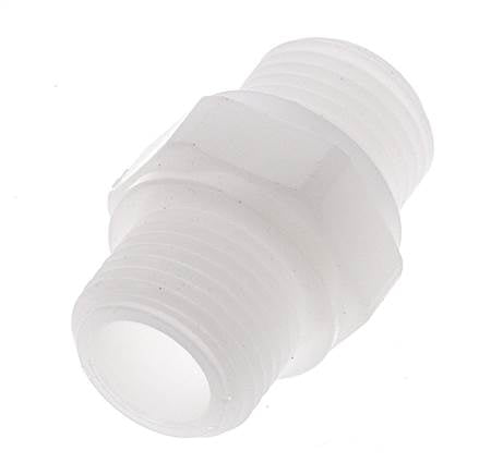 Double Nipple G1/2'' Polypropylene (pp) 10bar (140.5psi) FDA 27mm Hex