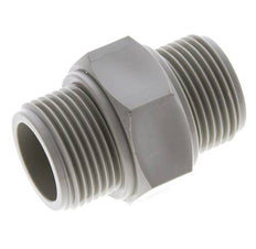 Double Nipple G1'' Polypropylene (pp) 10bar (140.5psi) FDA 43mm Hex