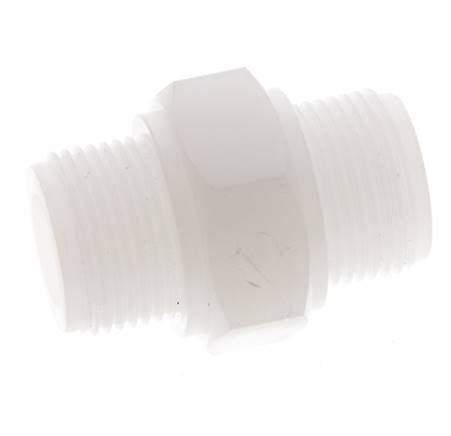 Double Nipple G3/4'' PVDF 10bar (140.5psi) FDA 36mm Hex