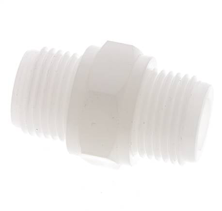 Double Nipple G1/2'' PVDF 10bar (140.5psi) FDA 27mm Hex