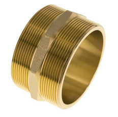Double Nipple G3'' Brass Flat Seal 16bar (224.8psi) 89mm Hex
