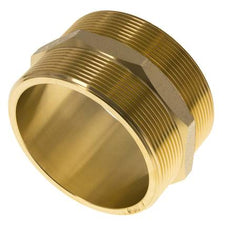 Double Nipple G3'' Brass Flat Seal 16bar (224.8psi) 89mm Hex