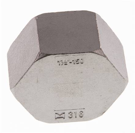 1 1/2'' NPT Stainless steel End cap 16 Bar