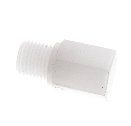 Threaded Extension G1/4'' Male x Female PVDF 10bar (140.5psi) FDA 17mm Hex