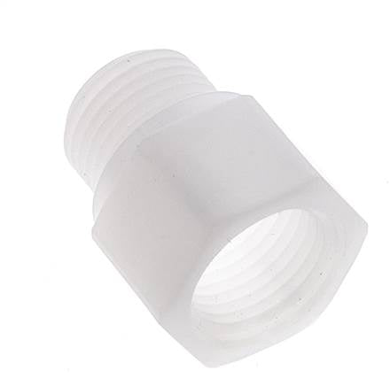 Threaded Extension G1/2'' Male x Female Polypropylene (pp) 10bar (140.5psi) FDA 27mm Hex