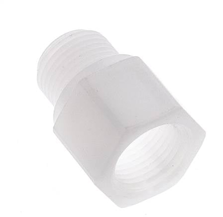Threaded Extension G3/8'' Male x Female Polypropylene (pp) 10bar (140.5psi) FDA 22mm Hex