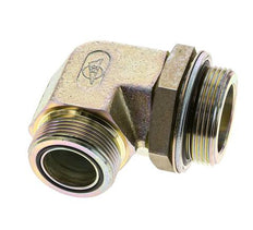 UN 1-11/16''-12 x G 1 1/2'' Male Zinc plated Steel 90 deg Elbow Fitting ORFS 200 Bar - Hydraulic