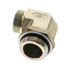 UN 1-11/16''-12 x G 1 1/2'' Male Zinc plated Steel 90 deg Elbow Fitting ORFS 200 Bar - Hydraulic