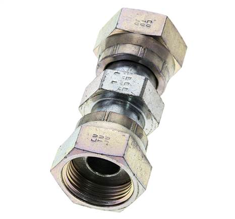 UN 1-3/16''-12 Zinc plated Steel Socket ORFS with Union nut 400 Bar - Hydraulic