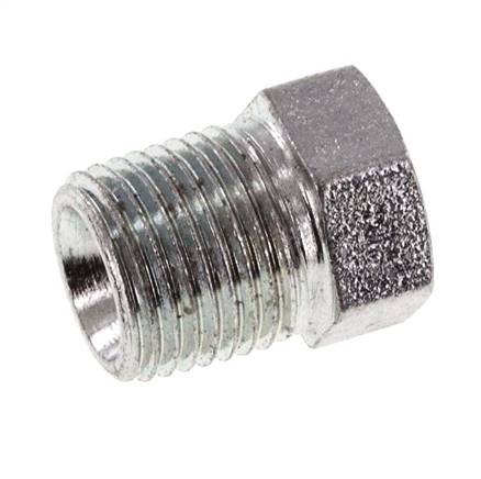 1/8'' NPT Male Zinc plated Steel Closing plug with Outer Hex 345 Bar [2 Pieces]