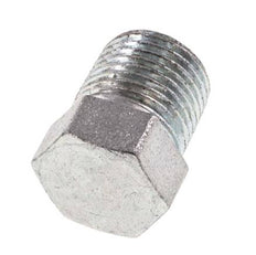 1/8'' NPT Male Zinc plated Steel Closing plug with Outer Hex 345 Bar [2 Pieces]