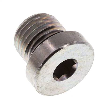 Plug M14 X 1.5 Steel NBR with Internal Hex 400bar (5620.0psi) [2 Pieces]