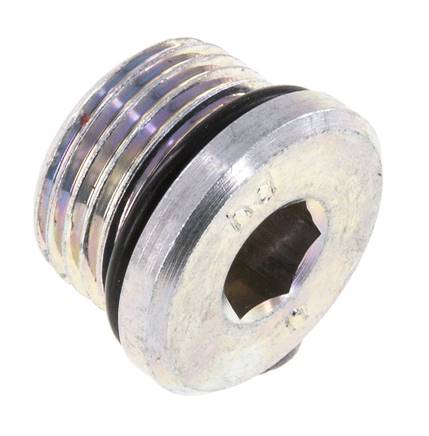 Plug UNF 3/4INCH-16 Steel NBR with Internal Hex 630bar (8851.5psi) [2 Pieces]