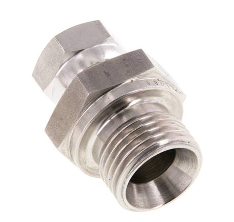 G 1/4'' x G 1/2'' F/M Stainless steel Reducing Adapter 350 Bar - Hydraulic