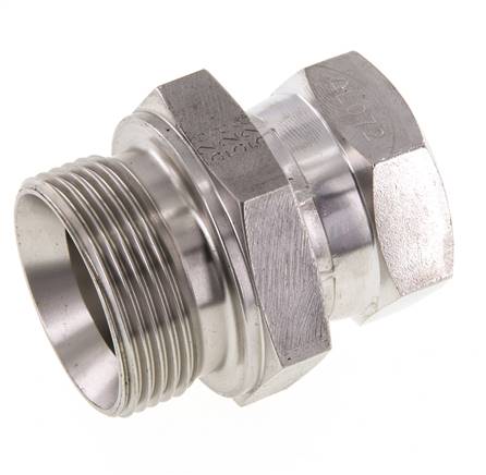 G 1'' x G 1 1/4'' F/M Stainless steel Reducing Adapter 150 Bar - Hydraulic