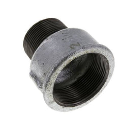 R 1 1/2'' x Rp 2'' M/F Zinc plated Cast iron Reducing Adapter 25 Bar