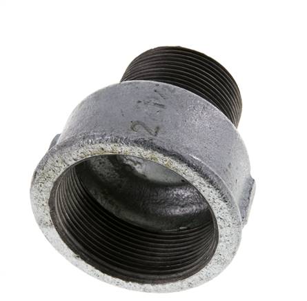 R 1 1/2'' x Rp 2'' M/F Zinc plated Cast iron Reducing Adapter 25 Bar