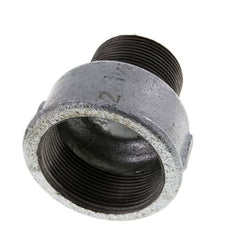 R 1 1/2'' x Rp 2'' M/F Zinc plated Cast iron Reducing Adapter 25 Bar