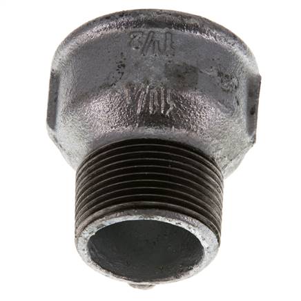 R 1 1/4'' x Rp 1 1/2'' M/F Zinc plated Cast iron Reducing Adapter 25 Bar