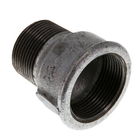 R 1 1/4'' x Rp 1 1/2'' M/F Zinc plated Cast iron Reducing Adapter 25 Bar