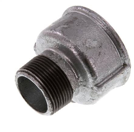 R 1 1/4'' x Rp 2'' M/F Zinc plated Cast iron Reducing Adapter 25 Bar