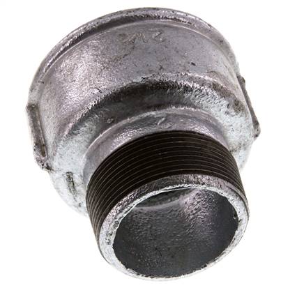 R 2'' x Rp 2 1/2'' M/F Zinc plated Cast iron Reducing Adapter 25 Bar