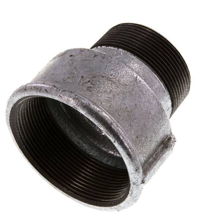 R 2'' x Rp 2 1/2'' M/F Zinc plated Cast iron Reducing Adapter 25 Bar