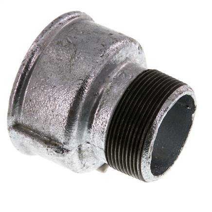 R 2'' x Rp 2 1/2'' M/F Zinc plated Cast iron Reducing Adapter 25 Bar