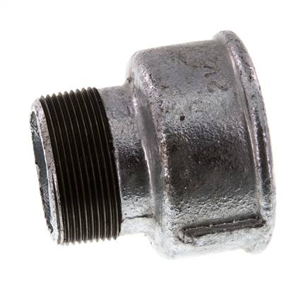 R 2'' x Rp 2 1/2'' M/F Zinc plated Cast iron Reducing Adapter 25 Bar