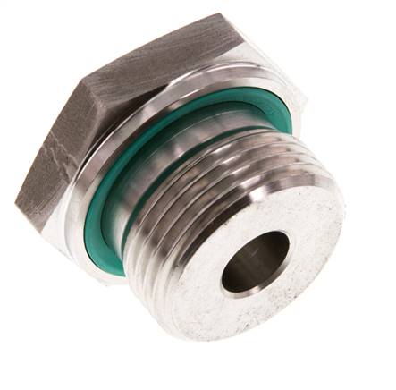 G 1'' x G 1/4'' M/F Stainless steel Reducing Adapter 400 Bar - Hydraulic