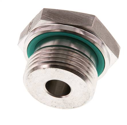 G 1'' x G 1/4'' M/F Stainless steel Reducing Adapter 400 Bar - Hydraulic