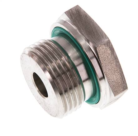 G 1'' x G 1/4'' M/F Stainless steel Reducing Adapter 400 Bar - Hydraulic